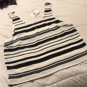 LUSH BLACK/WHITE STRIPE TANK
